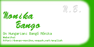 monika bango business card