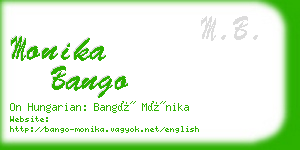monika bango business card